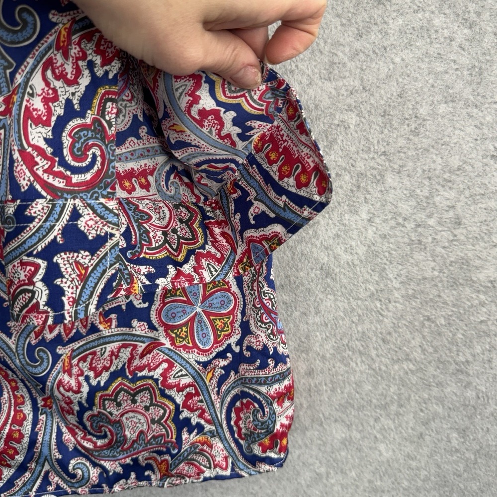 Lauren Ralph Lauren LRL Womens 1XL Colorful Paisley Cotton Button Up Shirt Top - Picture 6 of 16